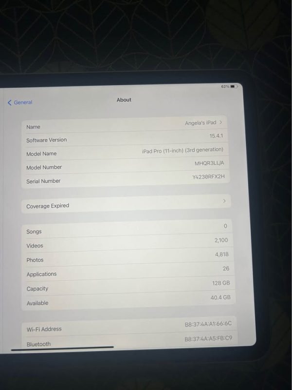 Apple 11 inch iPad Pro 3rd gen - CASH ONLY