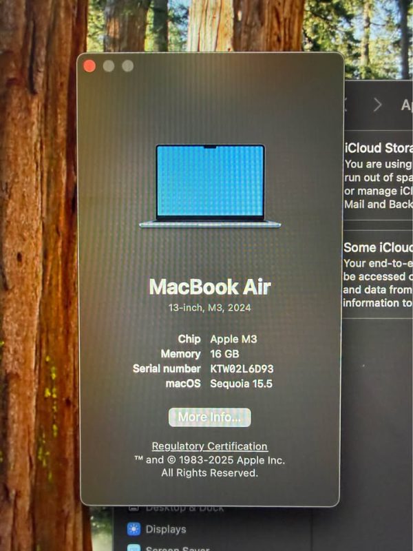 Apple MacBook Air M3 Chip (2024 Model)