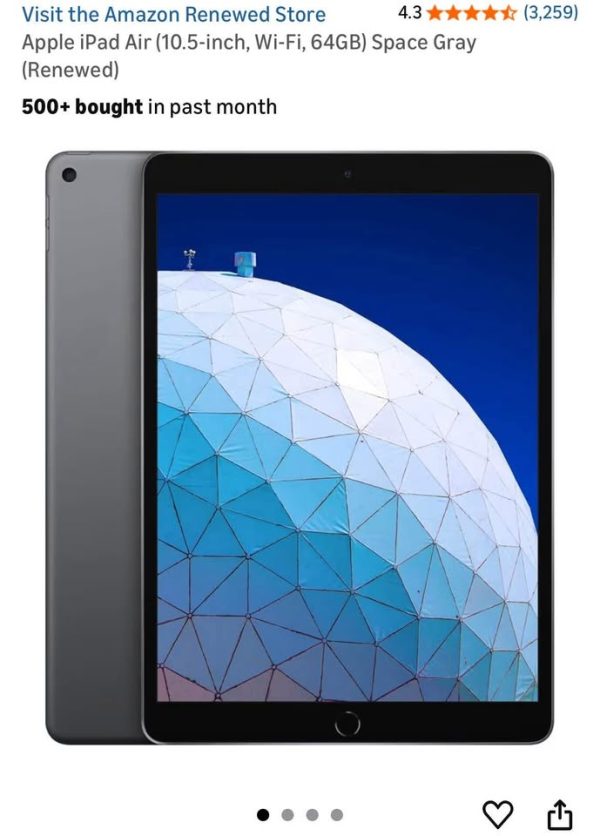 iPad Air 3rd generation, 64 GB, WiFi - GLITCHY BUT WORKS