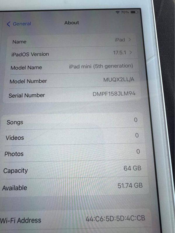 IPAD MINI 5TH GENERATION