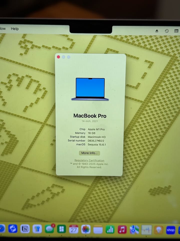 MacBook Pro (M1 Pro) APPLECARE+ to Dec-2026! 1TB SSD! 3 MacBook Pro (M1 Pro) APPLECARE+ to Dec-2026! 1TB SSD!