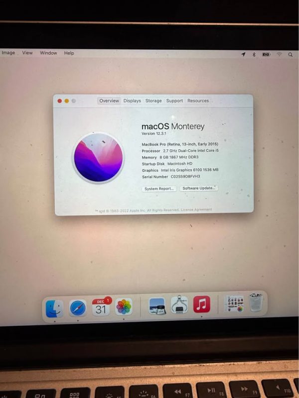 Macbook Pro 13 inch 2015