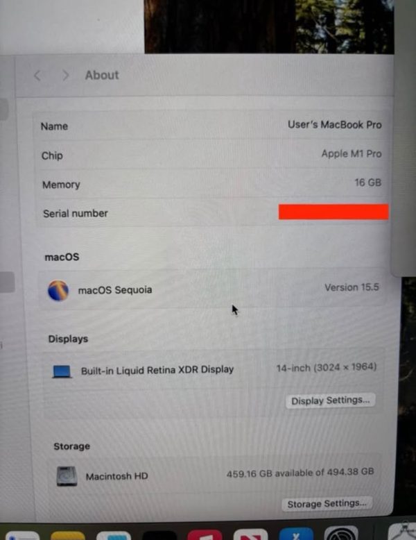 MacBook Pro 14-inch 2021, M1 Pro