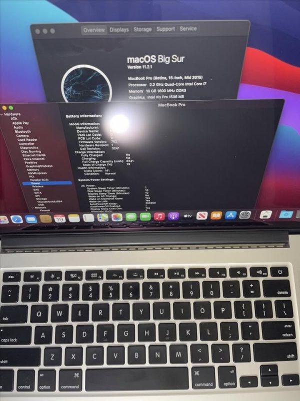 2015 Apple Macbook Pro 15 Quad Core i7 RETINA Laptop 16GB 256GB SSD