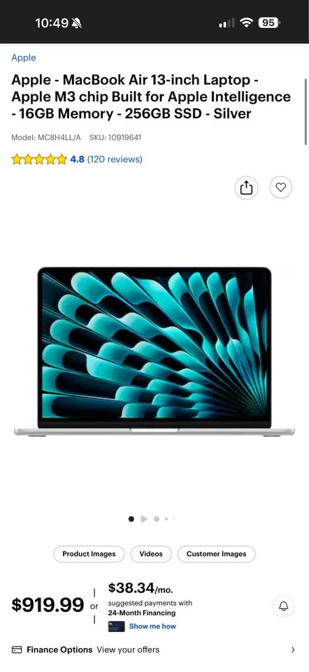 Apple - MacBook Air 13-inch Laptop - Apple M3 chip (2024) 7 Apple - MacBook Air 13-inch Laptop - Apple M3 chip (2024)
