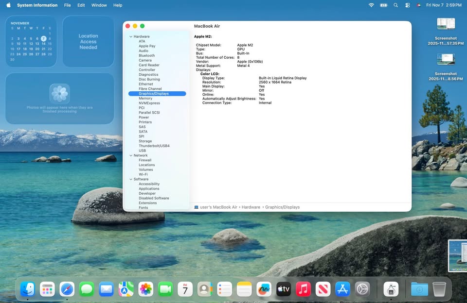 Apple MacBook Air 13" Laptop MLXW3LL/A Gray 2022 M2 8GB 256GB SSD 6 Apple MacBook Air 13" Laptop MLXW3LL/A Gray 2022 M2 8GB 256GB SSD