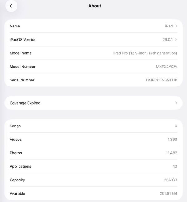 12.9” iPad Pro | Cellular & Wifi | 256gb