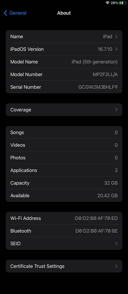 Apple iPad - 5th Generation - 32GB