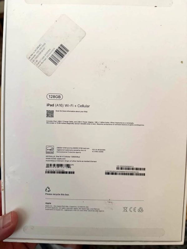 ipad a16 blue 128GB