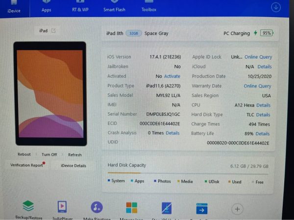 iPad 8th gen 32gb WiFi
