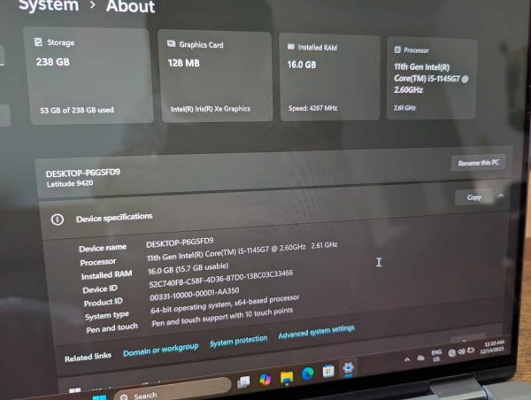 Dell Latitude 9420, 2in1, Touchscreen, 14in, 256GB SSD, i5-1145G7, 2.60GHz, 16GB RAM (2021)