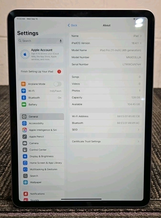 Apple A2759 (mnxd3ll/a) Ipad Pro (4th Gen) 11" Tablet 4 Apple A2759 (mnxd3ll/a) Ipad Pro (4th Gen) 11" Tablet