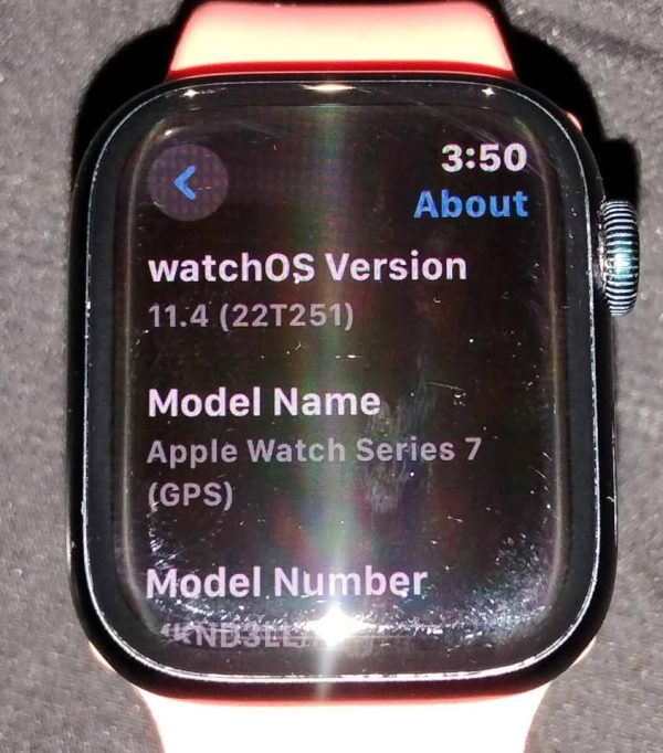 Apple Watch Series 7 (GPS, 45mm) Midnight Aluminum Case with Orange Sport Band