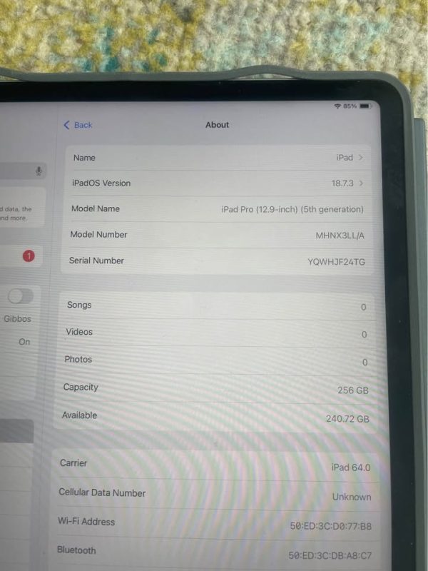 iPad Pro 12.9” - 5th Gen