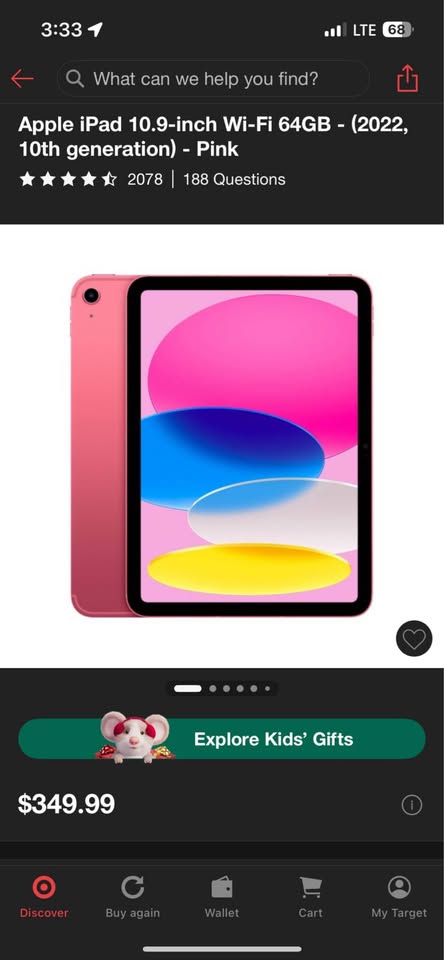 Pink iPad 10gen