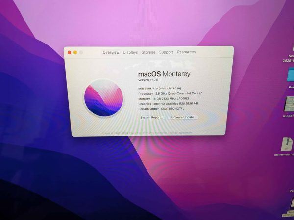 15 inch 2016 MacBook Pro Laptop