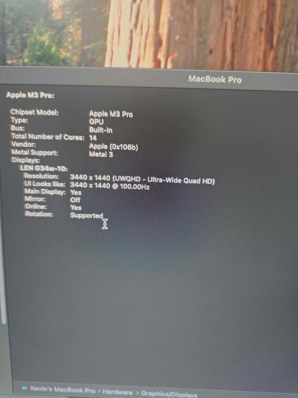 M3 Pro 14 inch MacBook