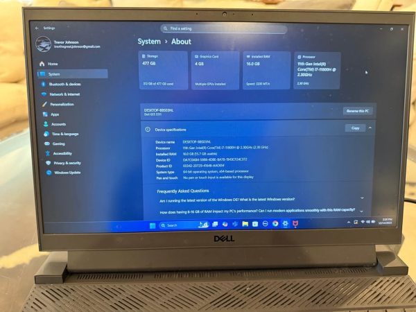 Dell G15 5511 Gaming Laptop