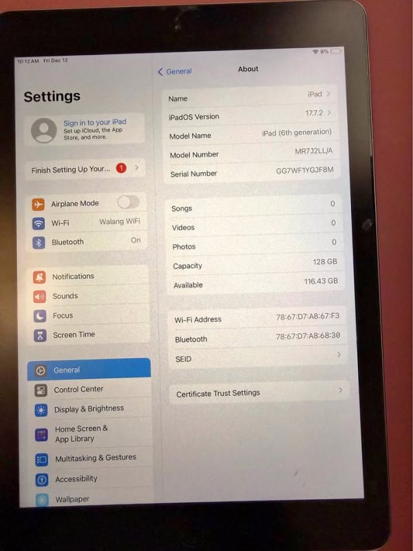 Ipad (6th Generation) - 128 gb