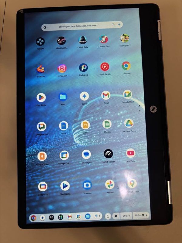 Hp Chromebook x360 touchscreen laptop